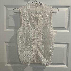 Free People White Lace Tank Top